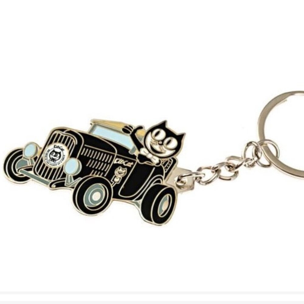 Kit-Cat Klock Black Roadster Keychain